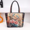 Embroidered Canvas Tote Bag - Chinese Style for University Women