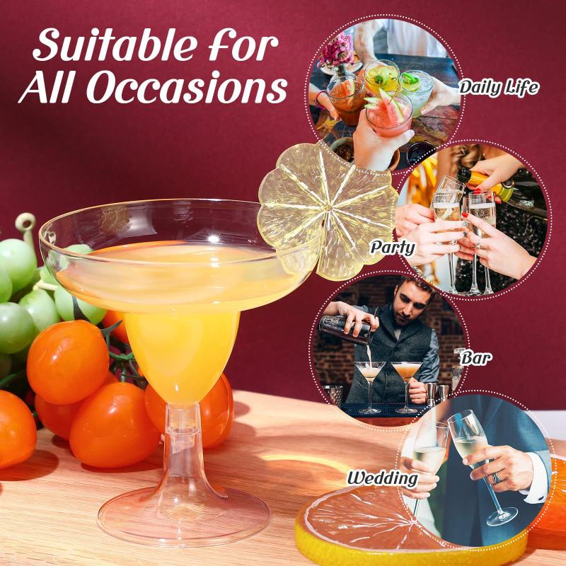 10Pcs 60Ml Margaret Cup Mini Wine Glass Red Wine Cup Champagne Cup Cocktail High Martini Glasses Wedding Party Juice Drink Bar