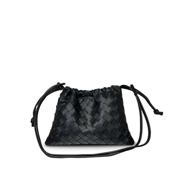 Mini Woven Leather Cloud Bag Women