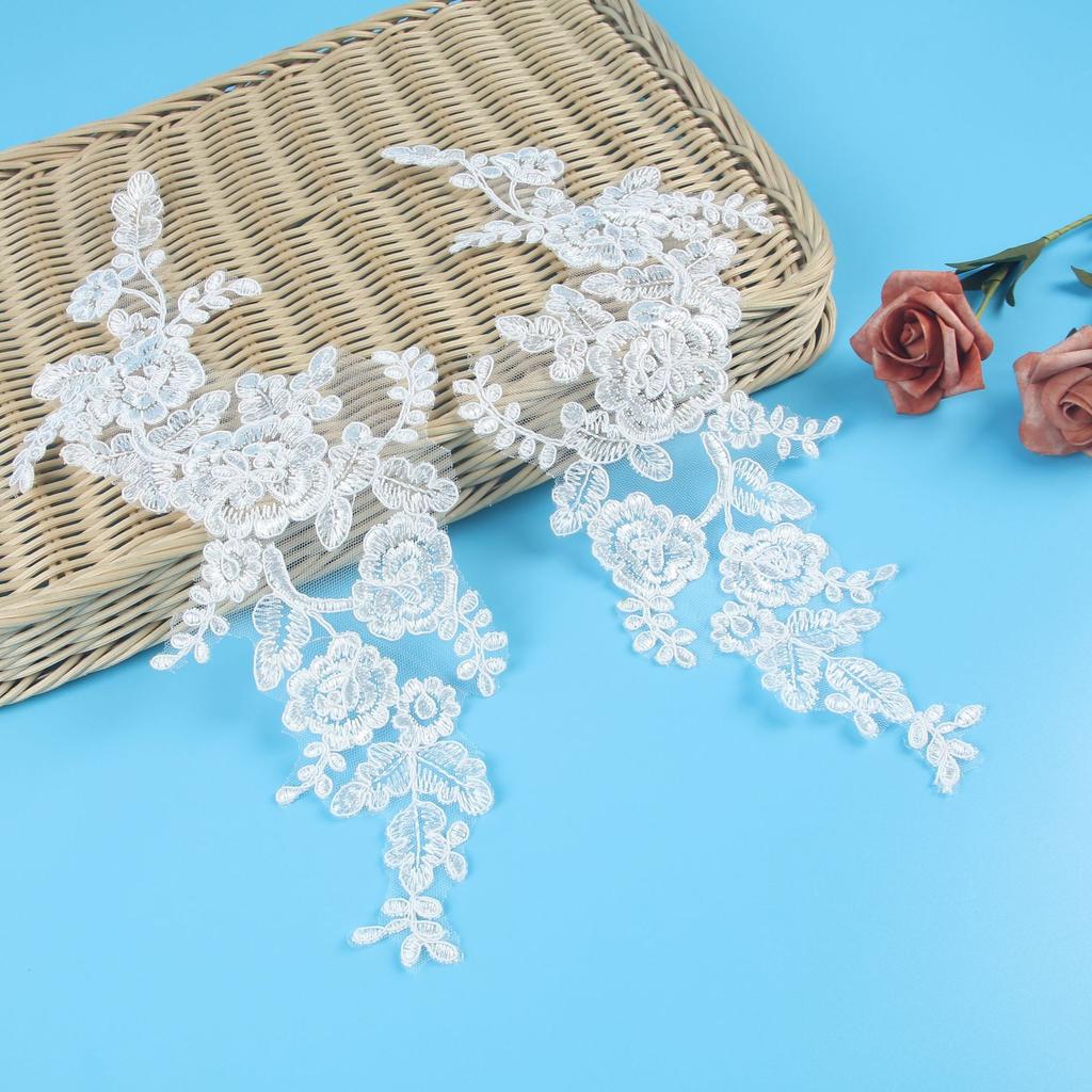 Car Bone Flower Pair Flower Lace Flower Clothes Decal Embroidery Patch Fashion Lace Embroidery Clothing Accessories