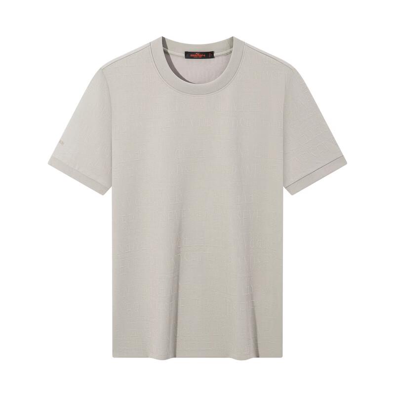 Seven Men's Jacquard Round Neck Short Sleeve T-Shirt