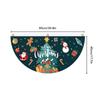 Christmas Door Curtain Banner Half Fan Shaped Christmas Bunting Flag Decoration Waterproof Christmas Door Flag For Party