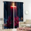 2pcs,Curtains Candle Christmas Poinsettia Wreath Modern Curtains&Drapes Versatile 100% Polyester Curtains Decorations Perfect