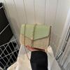 Summer Straw Woven Bag Women's Small Bag 2025 New Fashion Shoulder Woven Chain Foreign Style Messenger Versatile Small Square Bag