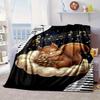 Squirrel Dreams Under Moonlight Blanket Flannel Blanket for Bed, Sofa, Camping, Hiking, Picnic Essentials, Gift for Family Fan Gifts