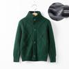 Children's High Neck Wool Cardigan - Warm Knitted Sweater for Autumn/Winter, Sizes 2-11 Years