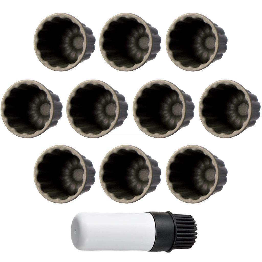 Shimotori Corporation Black Figure Small Mold Set of 10 Petit Made In Japan Canelé D-077