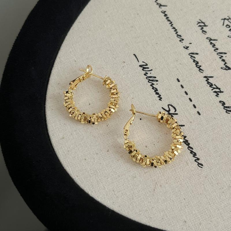 Серебряные Серьги-кольца в форме буквы С для Женщин, Серьга-обруч в форме Звезды, Нишевый Дизайн, Преувеличенные Серьги и Аксессуары золотой