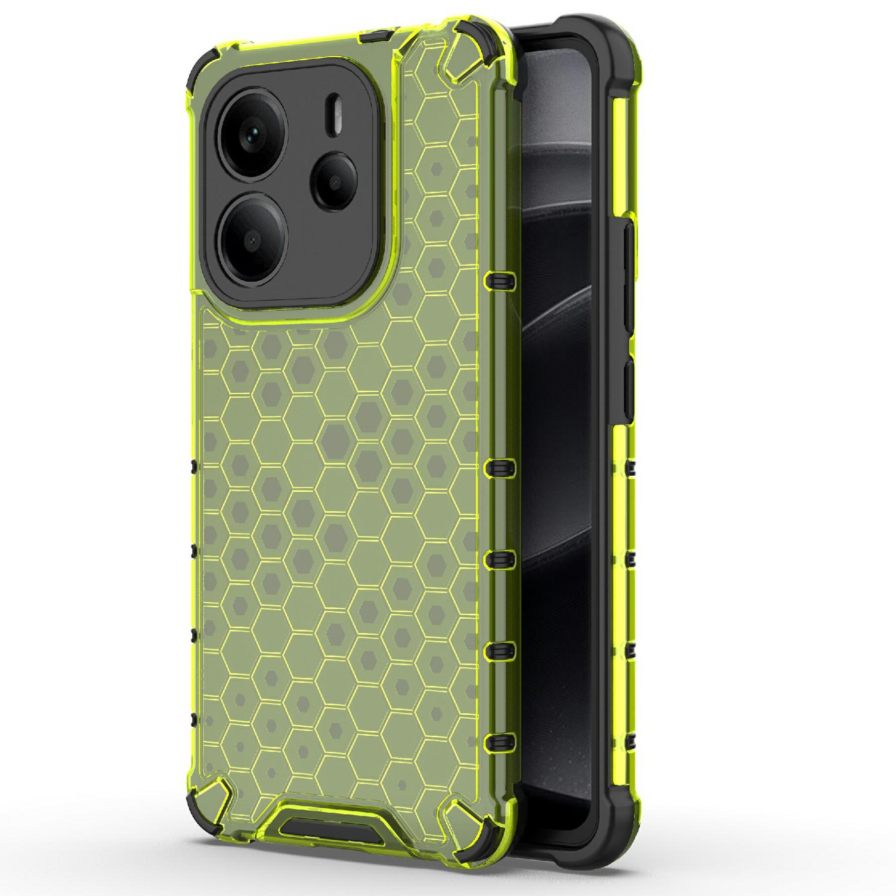 

Для Xiaomi Redmi Note 14 4G (163,25 мм) Чехол PC+TPU Чехол для телефона в форме сот Green