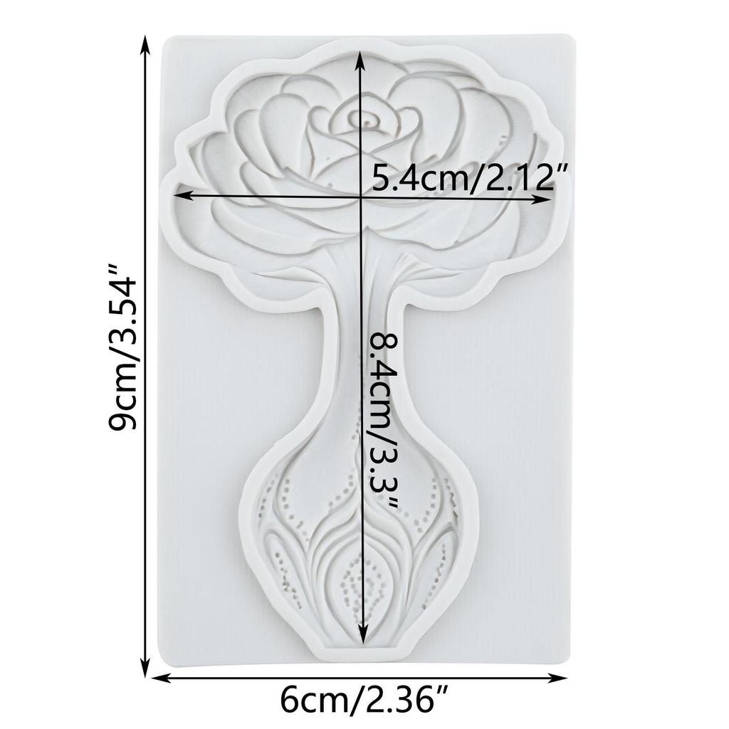 Flower Vase Silicone Molds Lotus Rose Daisy Flower Fondant Mold Relief Flower Mold Cake Decorating Tools Cupcake Topper Candy Chocolate Gumpaste Mold