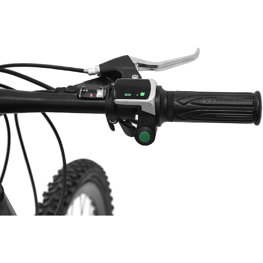 Vbest life 1 Pair E-Bike Throttle Voltmeter Handlebar Grip, Waterproof E-Bike Throttle Handlebar with LCD Display Modified Part for Electric Bike