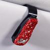 Multifunctional Cute Diamond-Inlaid Car Visor Sunglasses and Ticket Holder