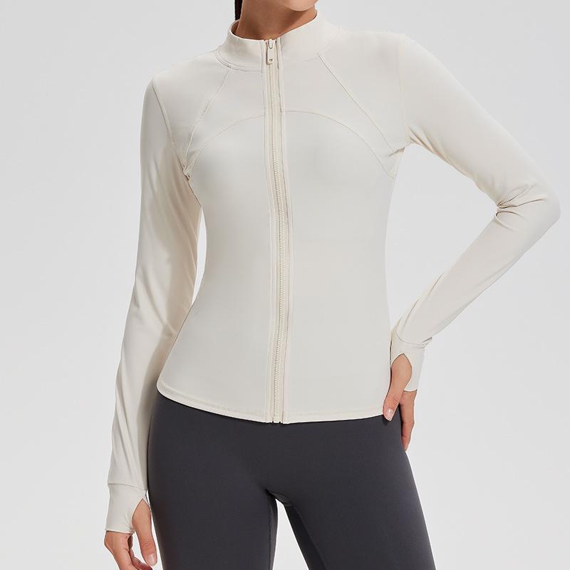Lulu Women's Quick-Dry Yoga Jacket: Long Sleeve Cardigan for Running, Cycling, and Fitness - Perfect for Autumn and Winter