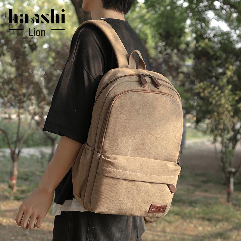 Aukščiausios klasės vandeniui atsparus drobės kuprinė vyrams ir moterims - Idealiai tinka kelionėms, kasdieniam nešiojimui ir nešiojamojo kompiuterio apsaugai