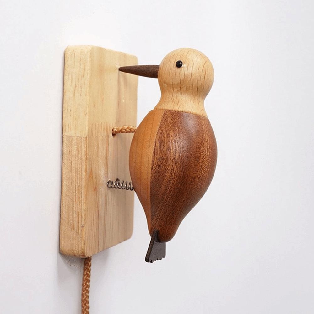 Handmade Pendant Doorbell Housewarming Wooden Woodpecker Door Knocker  Guest Arrival