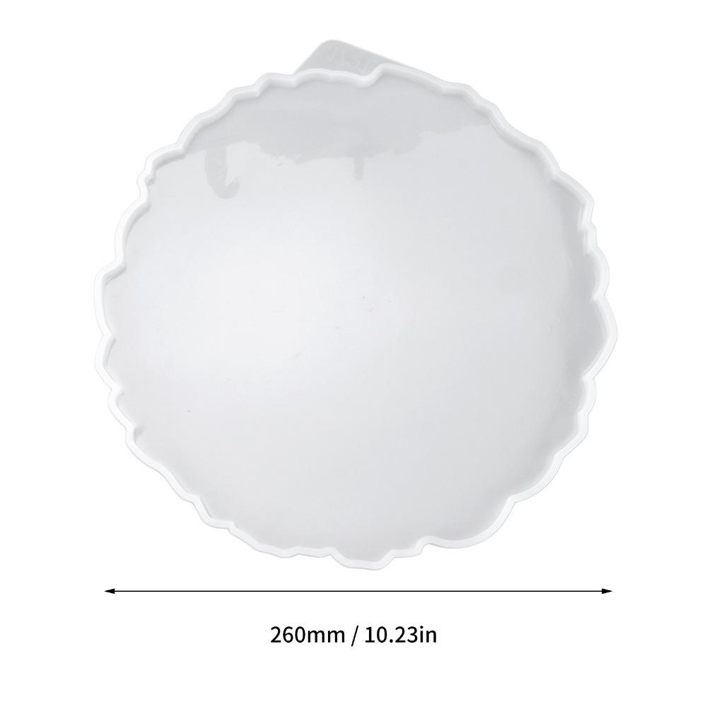 Small Round Washable Silicone Tray Mold Easy Clean Reusable Epoxy Resin Mold Irregular Shape DIY Tray Coaster Home Decoration