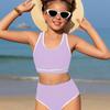 Summer Children High Elasticity Tank Top Swimsuit Girls' Swimsuit Skirt  Beachwear Kids Swimsuit Set
