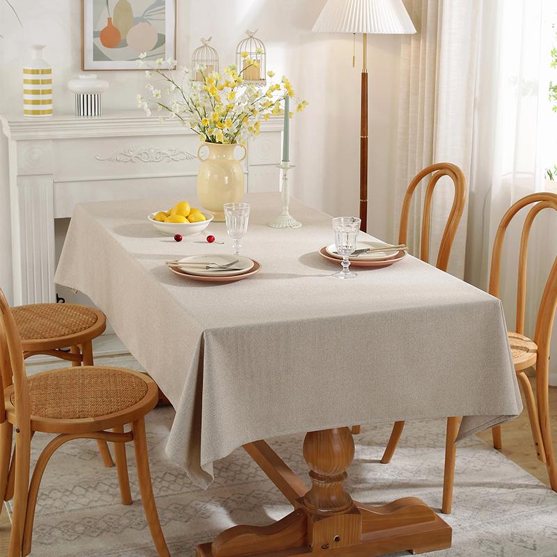 Solid Color Linen Tablecloth Modern Minimalist Rectangle Dining Table Cover Conference Tablecloth Coffee Table Cover Home Use 90*90cm хаки