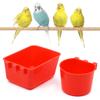 Bird Cage Feeder Cups Plastic Feeding Dish Feed Bowls with Hooks for Parrot Water Drinker for Pigeon Quail Duck Dringking Bowls