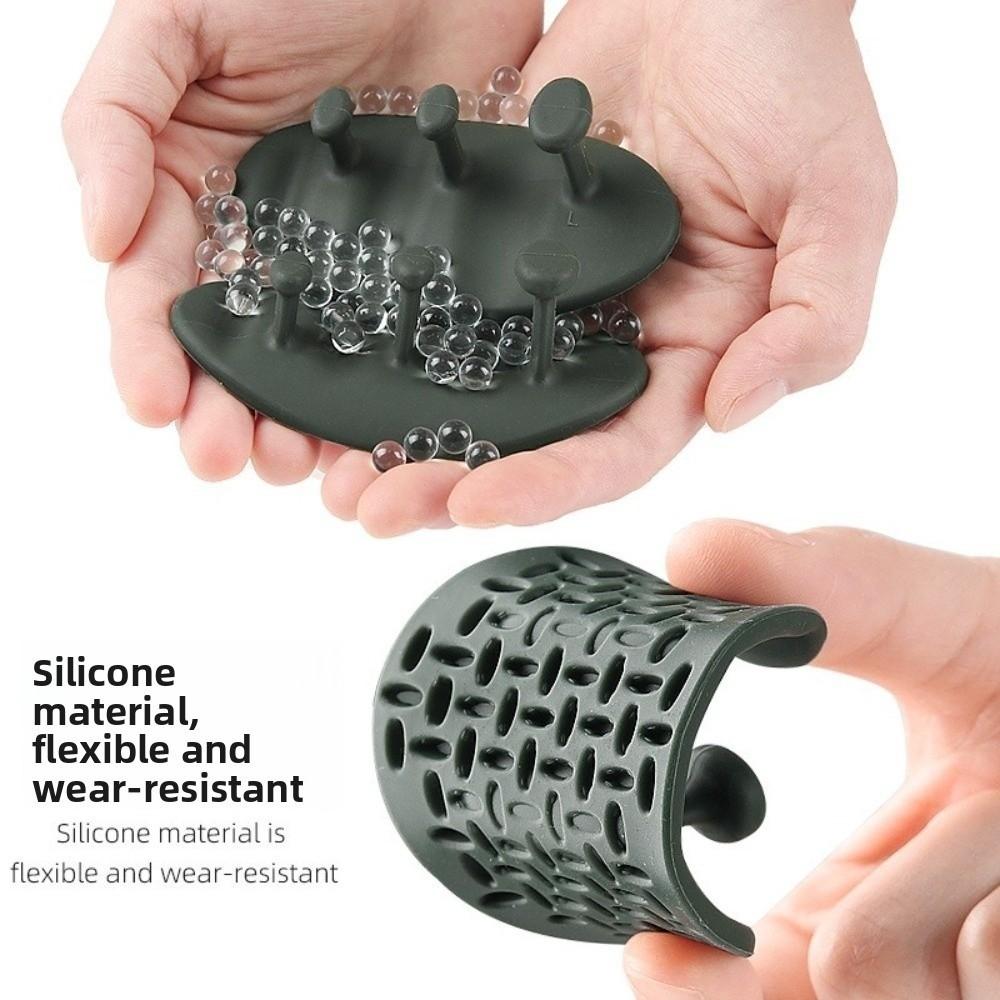 1 Pair Washable Weight Lifting Grips 3-finger Silicone Palm Grips  Strength Training