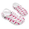 White Printed EVA Clogs Adult Unisex Easy Wear Breathable Slip On Casual Shoes Soft Sole Summer Sandals Lightweight Daily Wear