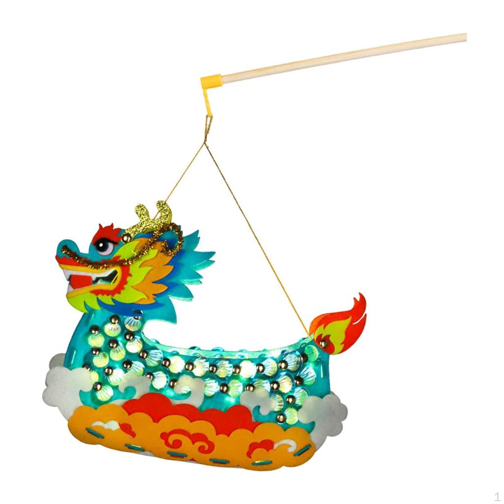 Dragon Boat Lantern DIY Craft Kit Festival Decor Creative Storage Box Educational Decorative