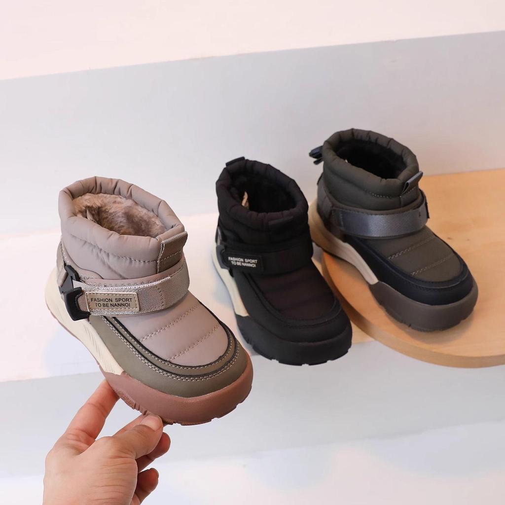 Mädchen Kleinkind Winter Baumwollstiefel - Samtgefüttert, Rutschfest, Weiche Sohle, Warme Schneestiefel