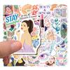 60 Pieces of 2-style Cartoon Beauty Therapist Stickers for DIY Makeup and Skincare Element Handbooks and Luggage Cases