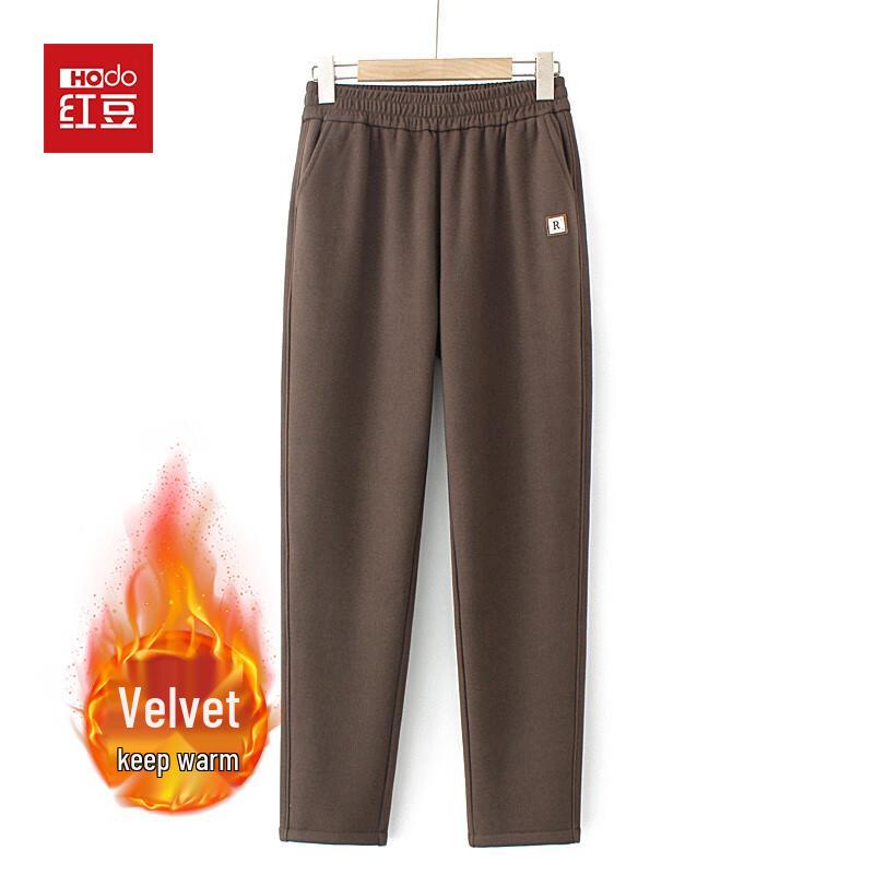 Hodo Mid-Aged Women s Fleece-Lined Straight Leg Pants 6XL