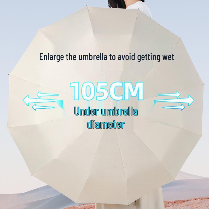Fully Automatic Extra Large Folding Umbrella with Sunscreen, for Rain or Shine