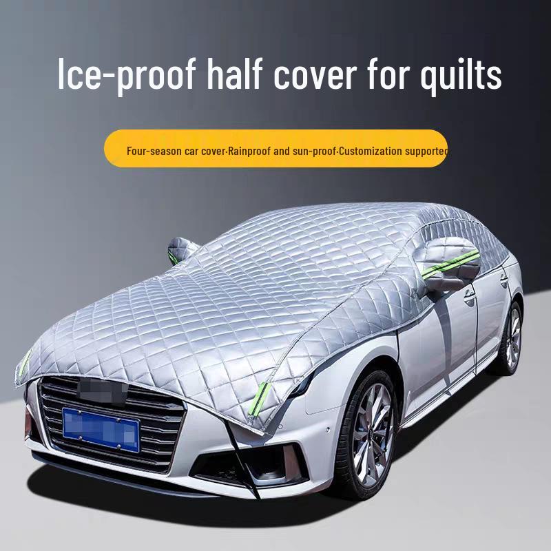 

Universal Quilted Car Cover: Anti-Hail, Anti-Snow Freeze, Thickened for Winter, All-Season Protection. Thickened Five-Layer Cotton Partial Cover