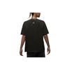 Jordan Loose Fit Short Sleeve T-Shirt With Logo Print Women Tops Gray Black FV7123-045