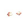 Boucles d'oreilles - LUXENTER - Towi - Argent 925 - Or jaune 18k - Laque rouge