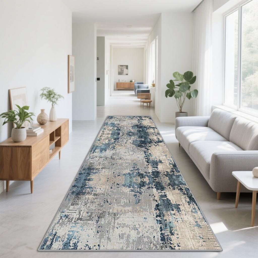 Nordic Abstract Long Runner Rugs Decoration Home Living Room Sofa Corridor Carpet Bedroom Cloakroom Doorway Aisle Non-slip Mat