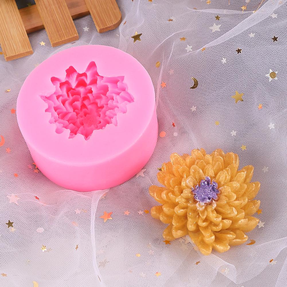 Stampo in Silicone Fiore di Peonia 3D per Candele, Sapone e Arte in Resina