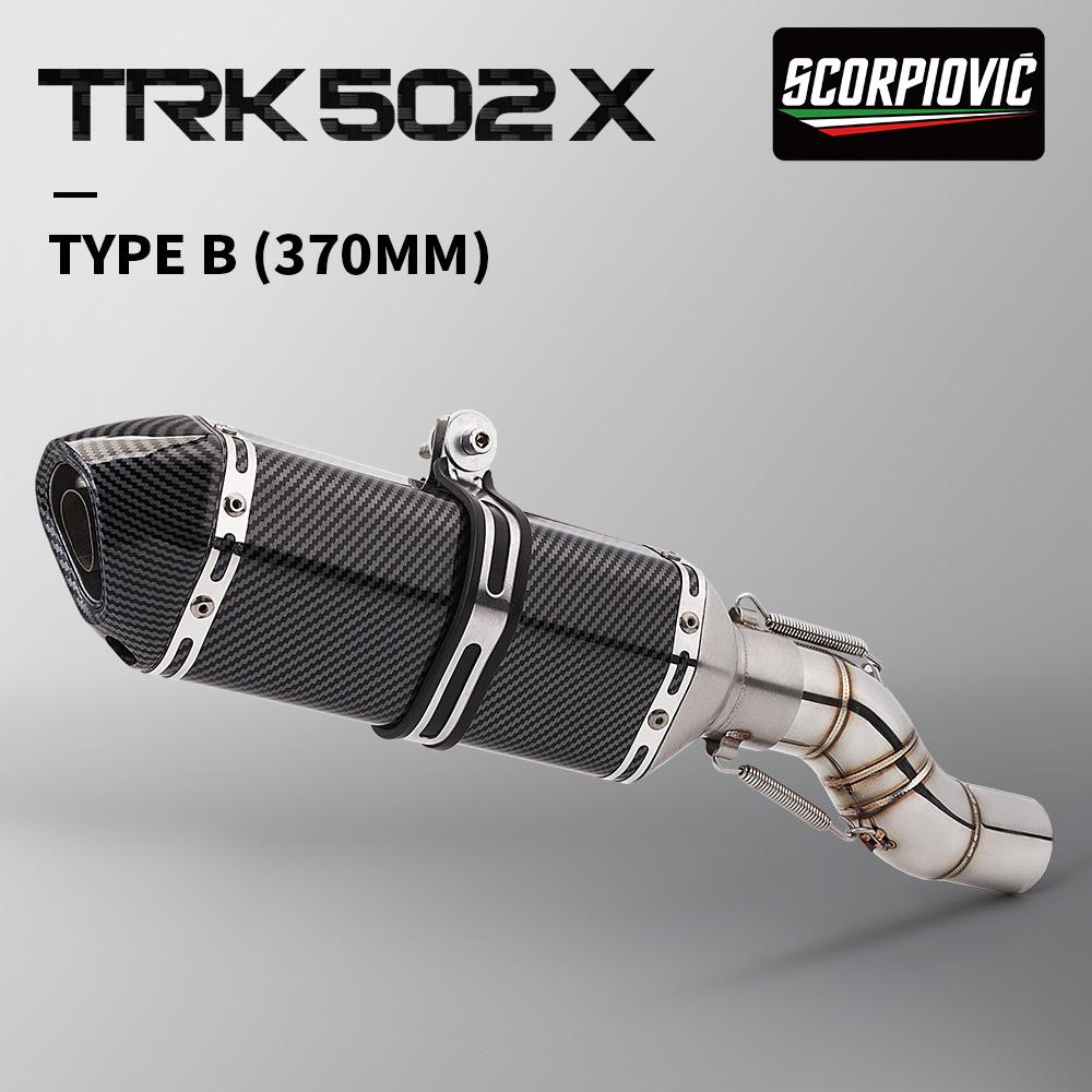 Exhaust System Suitable for Benelli TRK502X 502X and Series Motorcycles, Full System Mid-section Pipe from 2019-2020-202