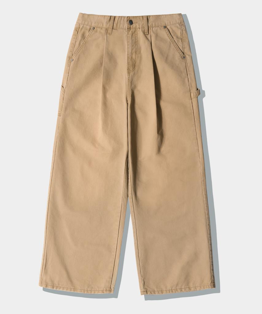 Dimiteulibeullaeg Wide Carpenter Cotton Pants_Beige