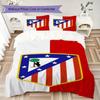Atletico Madrid Pattern Bedding,Quilt Set Quilt Cover Pillowcase Home Birthday Gift(1 * Duvet Cover + 2 * Pillowcase, Without Core)_lx