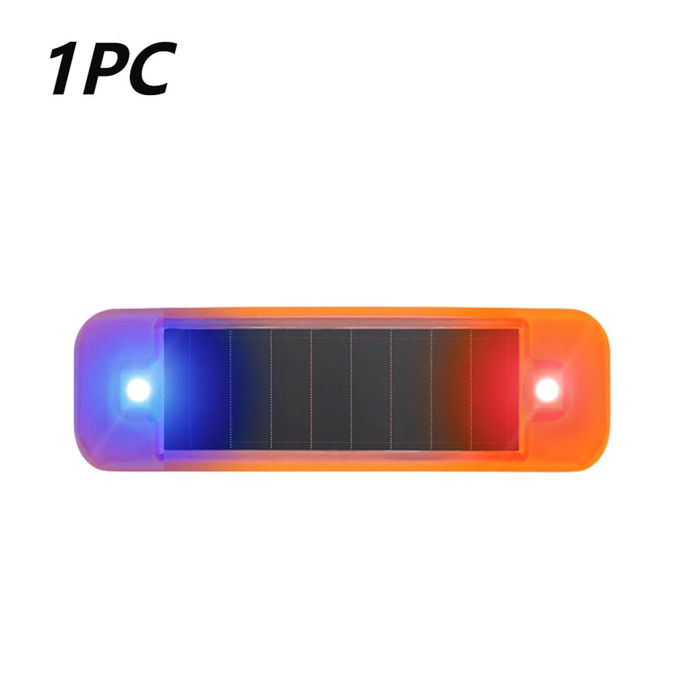 

1-5 шт. Предупреждающий свет для автомобиля для велосипеда, мотоцикла, скутера, солнечный светодиодный предупреждающий свет, красный-синий светодиодный стробирующий сигнал, солнечный мигающий свет