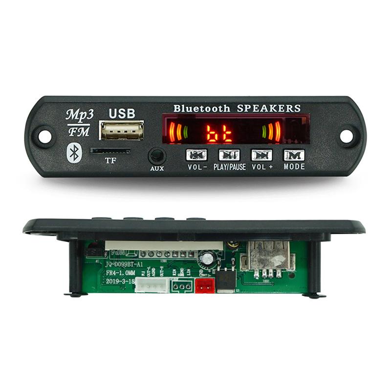 Wireless Bluetooth 5.0 9V-12V Mp3 Wma Decoder Board Car Audio Usb Tf Fm Radio Module Color Screen Mp3 Player With Remote Control