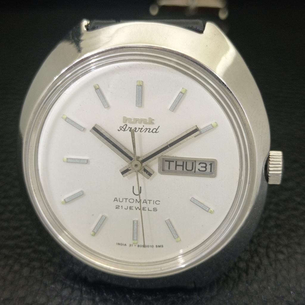 AUTOMATIC VINTAGE HMT ARVIND INDIAN 6501 MENS ORIGINAL DIAL WATCH a703273-1 R213a-a703273