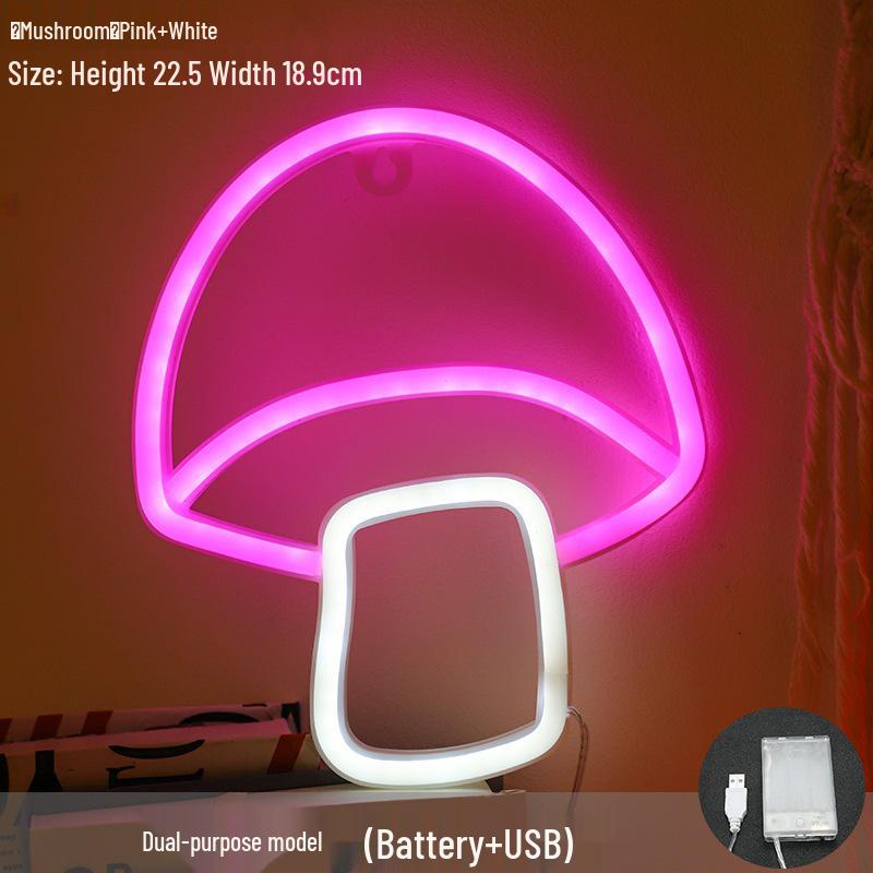 

Трендовий світлодіодний неоновий нічник для декору стін Hanging (Battery + USB) Dual Use