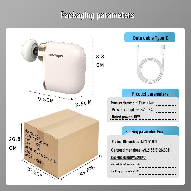 New Compact Electric Fascia Massager for Women - Silent, Powerful Muscle Relaxation Tool