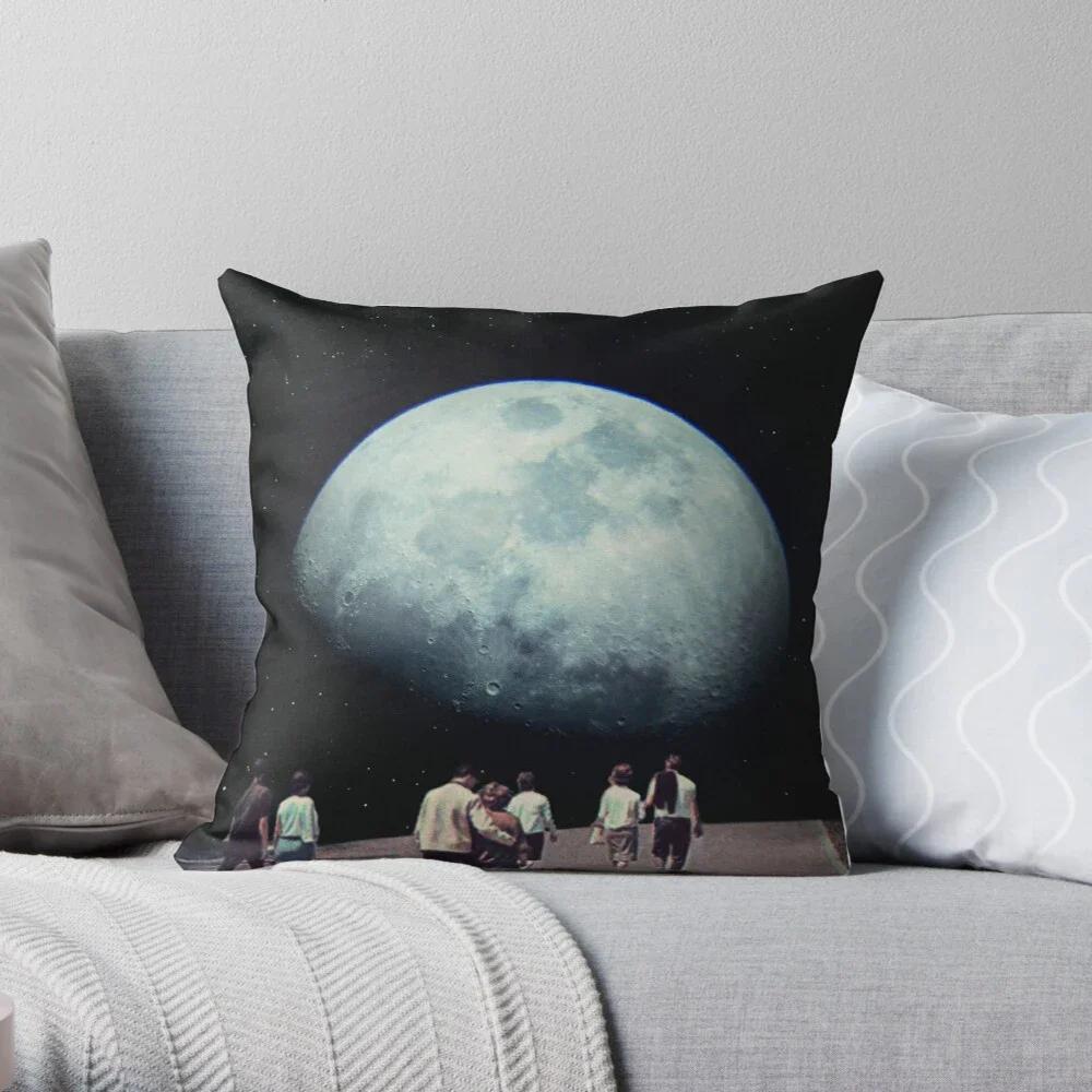 Royal blue yellow gray ink printing linen pillowcase sofa cushion cover home decoration can be customized for you 40x40 50x50