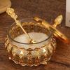 European Luxurious Spices Jar Set With Iron Lid And Clear Glass Body Includes Spoon Sugar Bowl for Home Kitchens Cooking