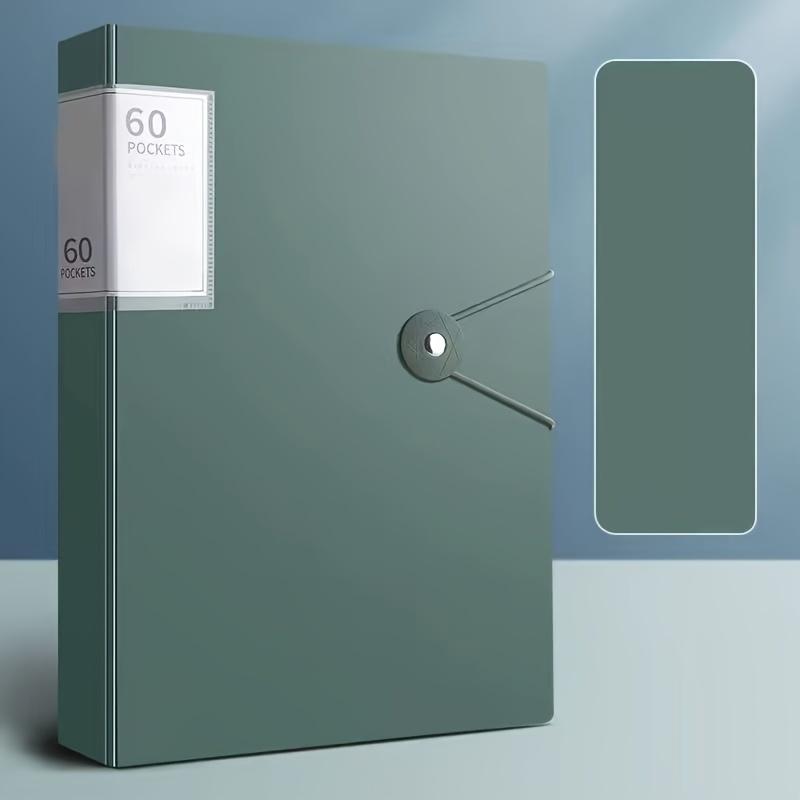 60-Pocket A4 File Folder - Waterproof PP Document Organizer for Test Papers & Family Records