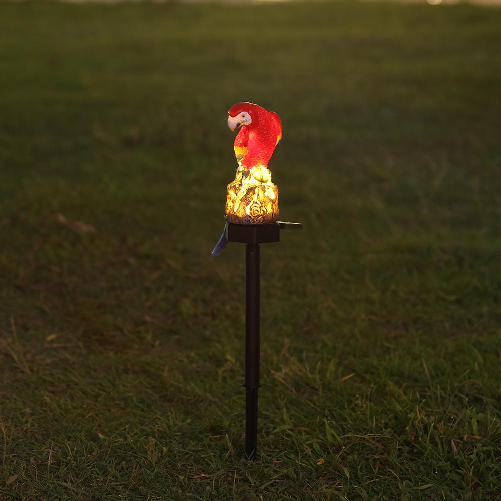 Outdoor Solar Power LED Parrot Garden Yard Light Waterproof Lawn Decorative Lamp