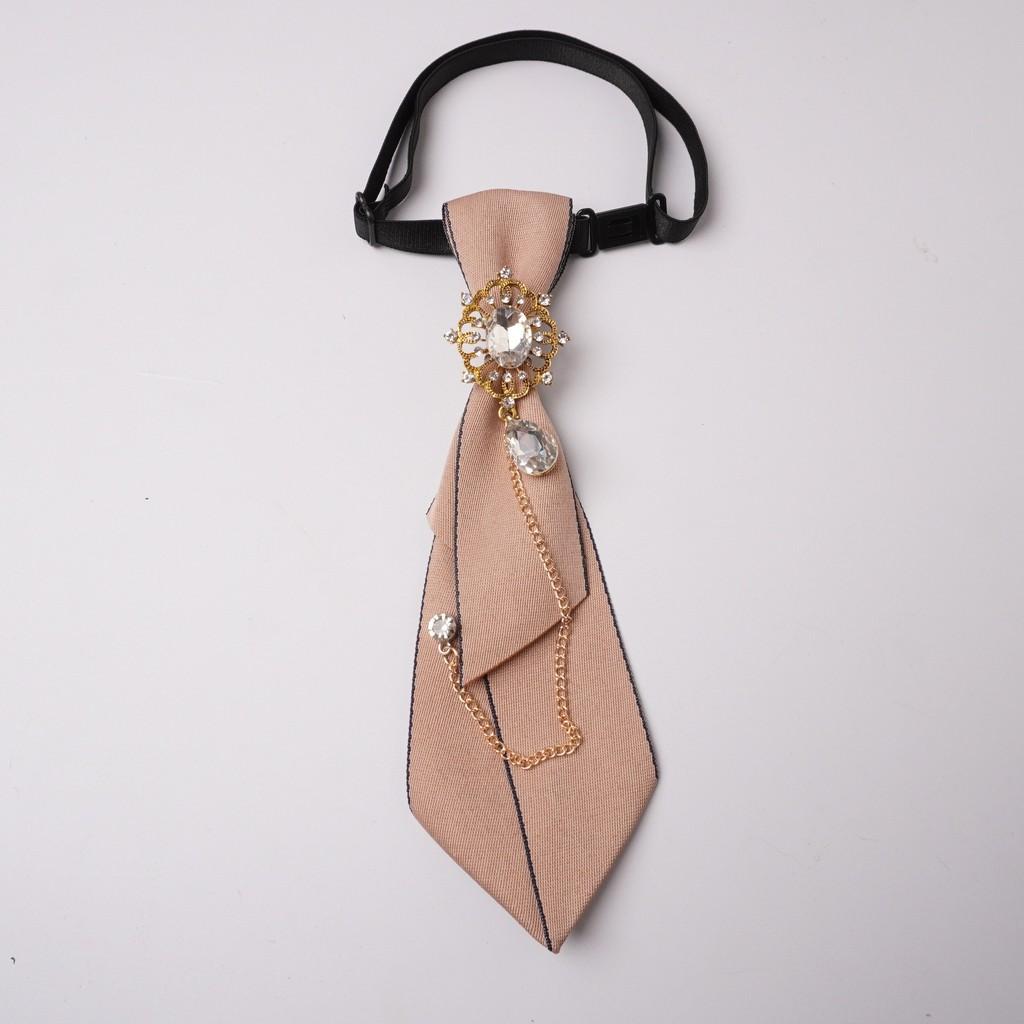 Crystalembellished College Style Shirt Collar With Bow Tie For Adult Formal Wear And Gift