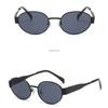 Retro Steampunk Sun Protection Sunglasses Vintage New Women's Metal Oval Sunglasses Ladies Classic UV400 Sunscreen Eyewear