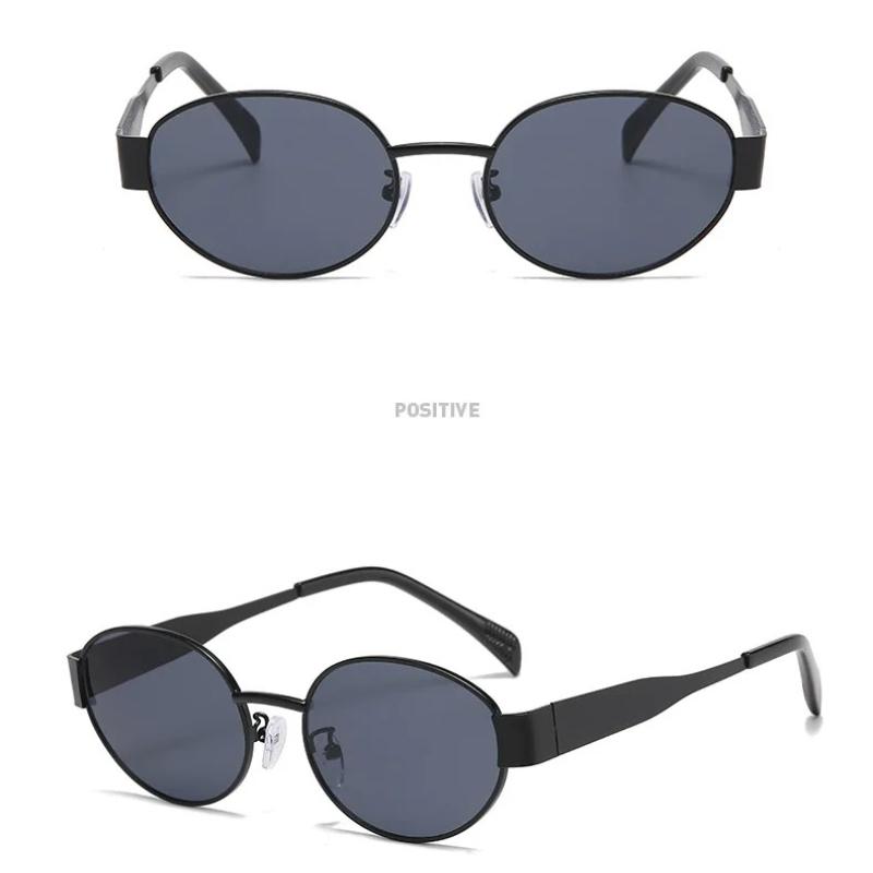 Retro Steampunk Sun Protection Sunglasses Vintage New Women's Metal Oval Sunglasses Ladies Classic UV400 Sunscreen Eyewear